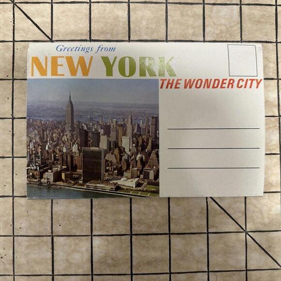 Old Vintage NEW YORK Post Cards Fold Out‎ Set The WONDER CITY Views Made USA - Picture 2 of 9